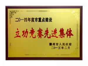 2014年度市重點(diǎn)建設(shè)立功競(jìng)賽先進(jìn)集體